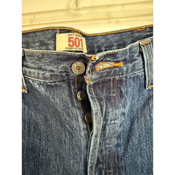 Levi's 501 Men's Red Tag Button Front Jeans size 38/30 100% Cotton Exc. Cond. - Picture 5 of 7